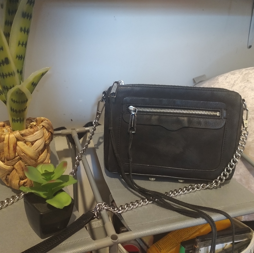 Rebecca Minkoff Black Suede Avery Crossbody - Picture 2 of 12